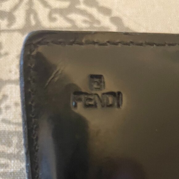 FENDI Black Leather Wallet w/Embossed Logo on Outside - Picture 10 of 16